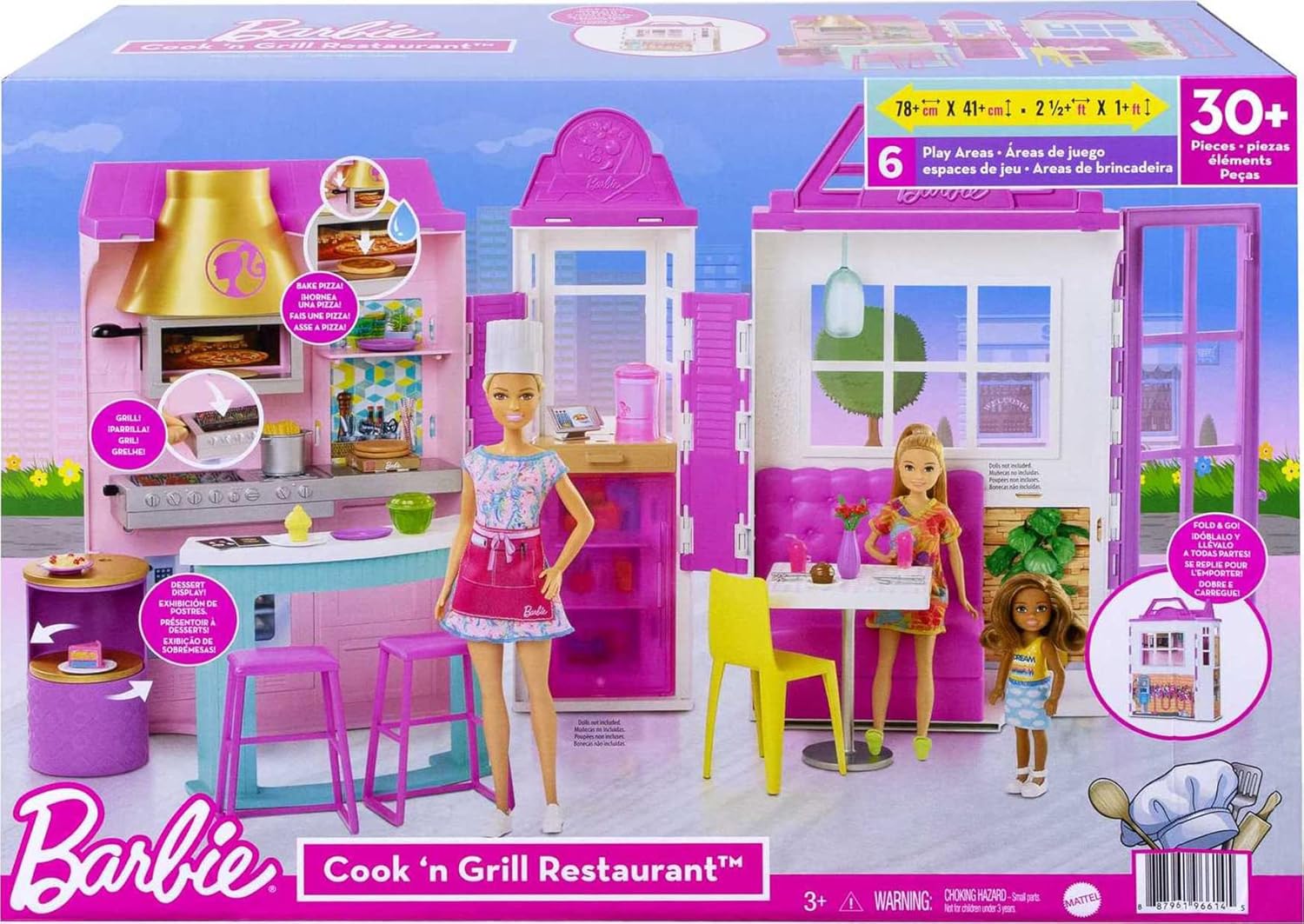 Barbie Cook 'n Grill - Juego de restaurante