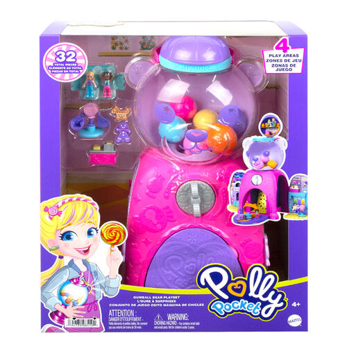 POLLY POCKET CONJUNTO DE JUEGO OSITO MAQUINA DE CLICKLES