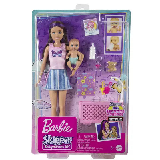 BARBIE HORA DE DORMIR SKIPPER NIÑERA (HJY33)