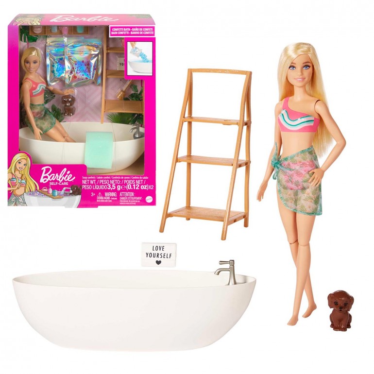 BARBIE SET DE JUEGO DE BAÑO DE BURBUJAS (HKT92)