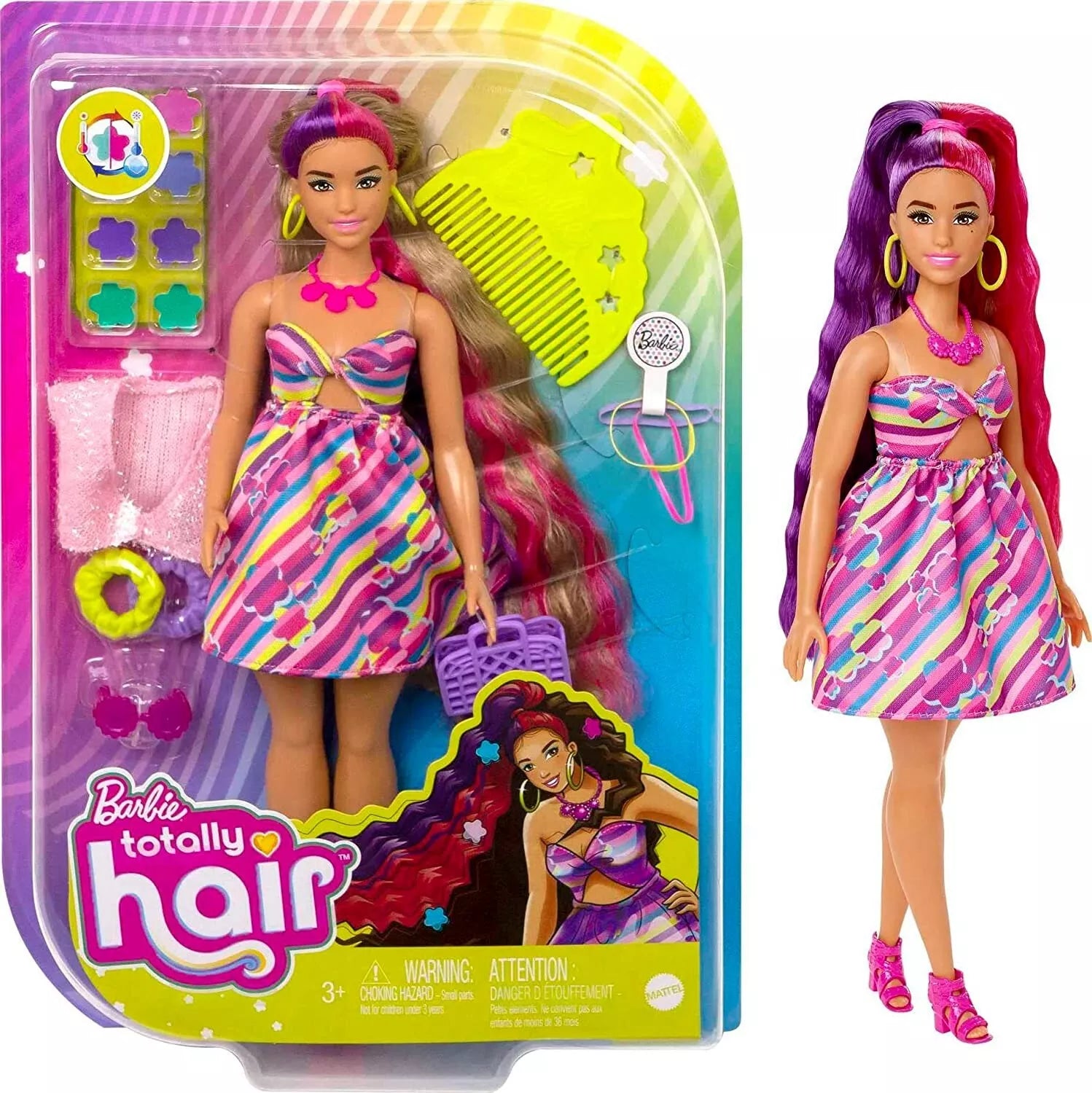 BARBIE TOTALLY HAIR COLORES Y FLORES